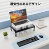 ERGOMAKER Monitor Desktop Monitor PC Height Posture Perforated Desktop No Tools 20KG Load 1 Black Stand, Stand, Stand, 3-Level Adjustment, Non-Slip,