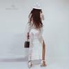 New Arrivals Sexy Beach Cover Up Crochet Women Swimwear Rash Guard Beach Kaftan Wrap Dress