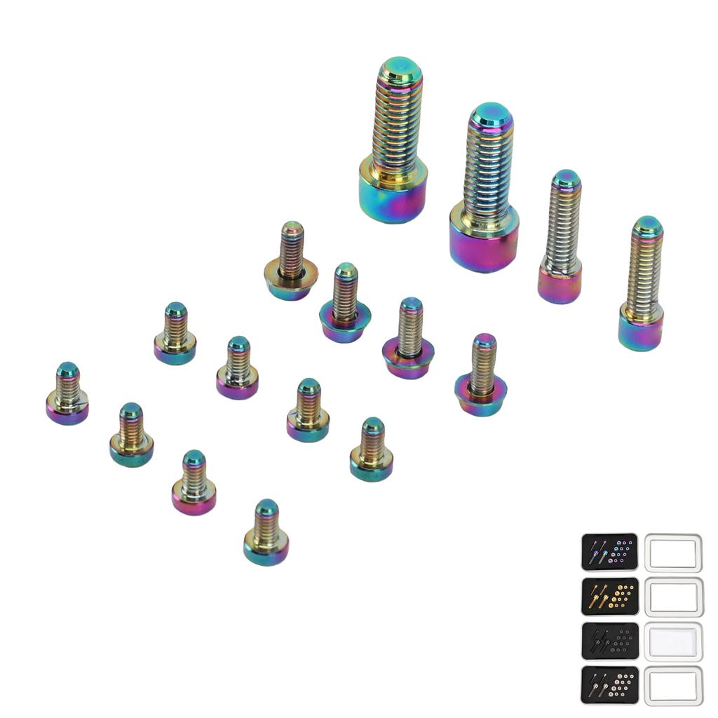 Mountain Bike Brake Lever Screw Kit Ti Alloy Brake Handle Lever Fastener Adjusting Screws with Washe
