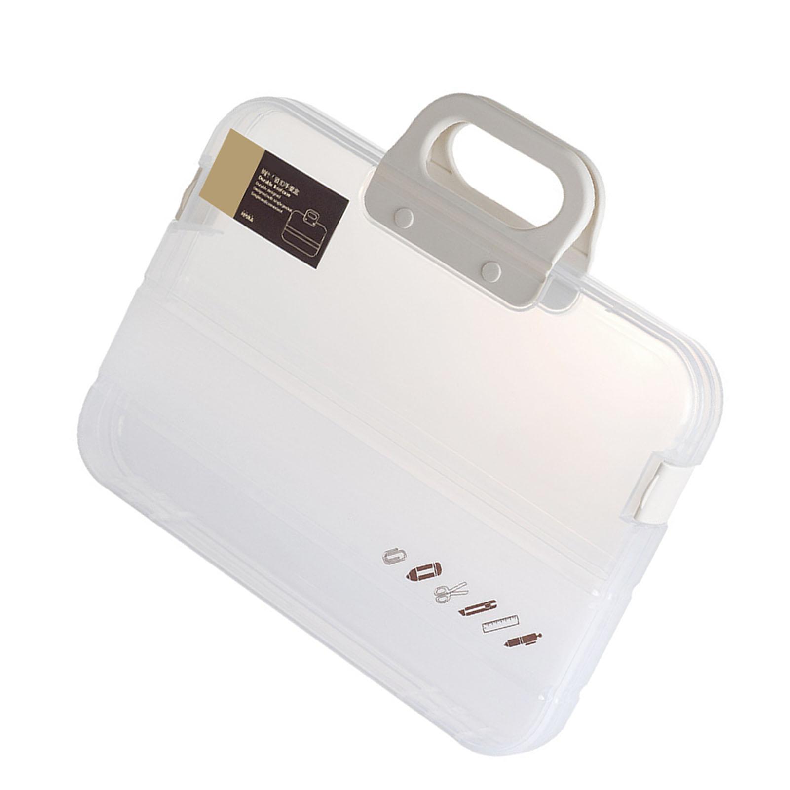 

Прозрачный чехол для документов, многоцелевой, большой емкости, пыленепроницаемый, водонепроницаемый, портативный чехол для файлов формата А4 прозрачный белый