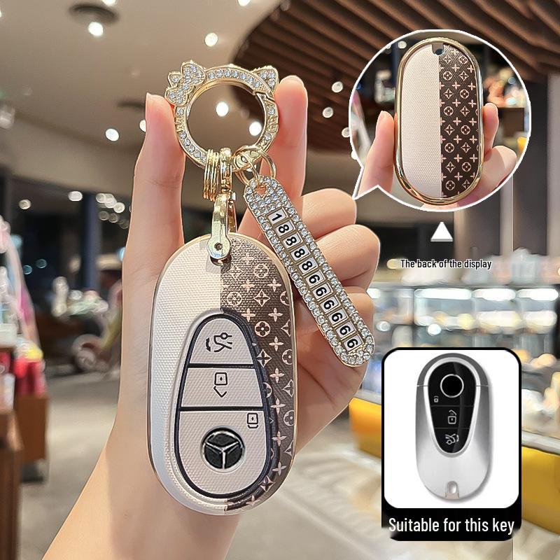 Pokrowce na kluczyki Mercedes-Benz: Pasuje do Nowej Klasy C C260L/C200L, Klasy S S400L/S450L oraz Maybach