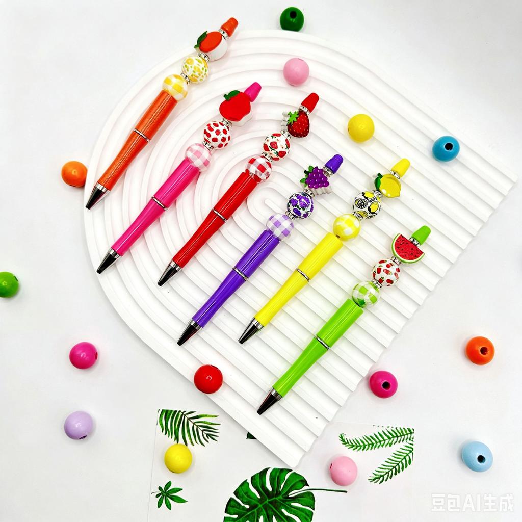 Butterfly and heart handmade beaded small gift ballpoint pen, flower and animal theme DIY beaded pen, ballpoint pen for festive