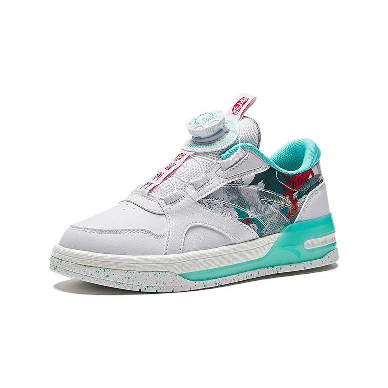 Anta Breathable Low-Top Kids Skate Shoes Kids Sneaker White Green 312338009-7