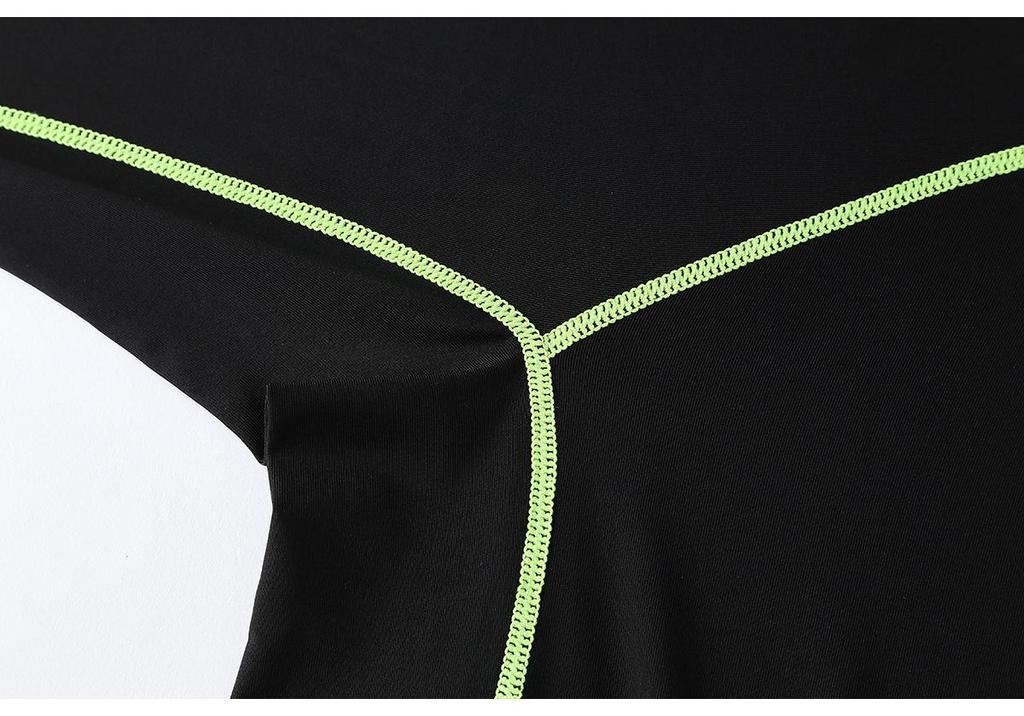 Drie delige compressie fitness set voor Heren, Dames & Kinderen - Sneldrogend: Top met lange mouwen, Legging en Hardloopkleding.