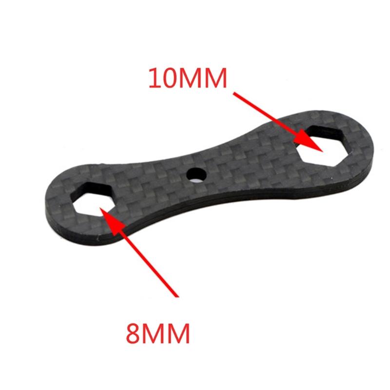 Small Hex Wrench Carbon Fiber Wrench 8/10mm Spanner 61mm/2.4-inch Length Compact-size Durable- Suitable for FPV Motor