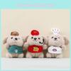 Adorable Dog Plush Keychain Cartoon Toy With Colorful Bib For Cute Bag Decoration