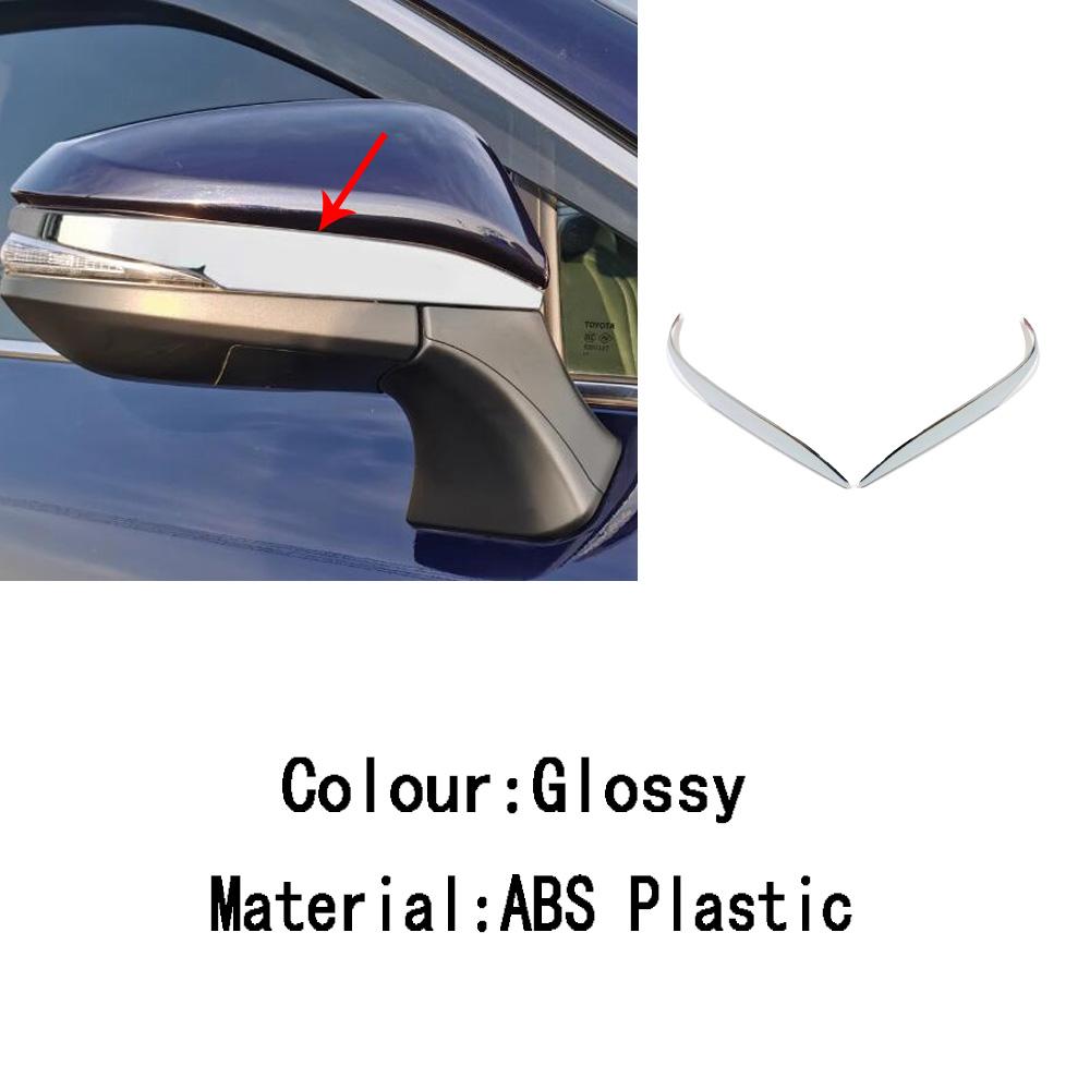 For Toyota Venza/Harrier    2024 ABS/Steel Frame Side Rearview Mirror Strip Cover Trim Sticker Eyebrow Accessories