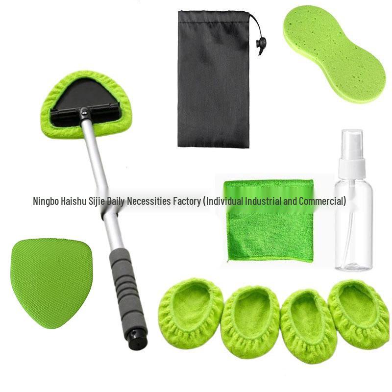 Telescopic Microfiber Car Window Cleaning & Defogging Brush Set