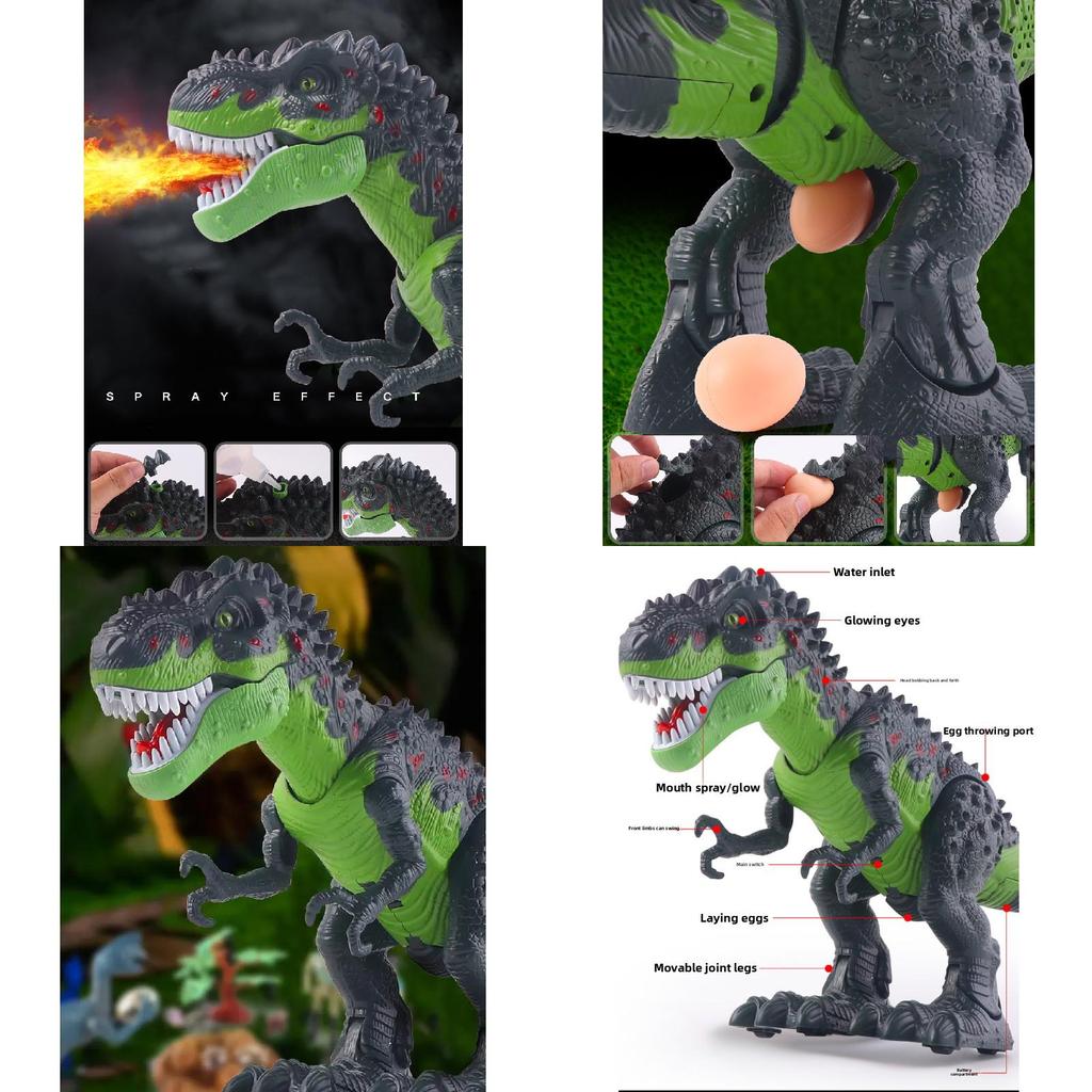 Remote Control Spray Dinosaur With Egg Laying And Projection For Childrens Gift