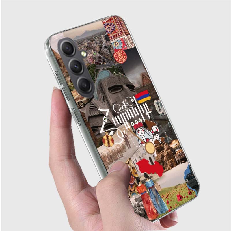 Armenia Flag Passport ART Phone Case for Samsung A16 A26 A36 A56 A17 A37 A57 A07 A06 A02S A03 A04S A05S Galaxy Note 20 10 A50S A