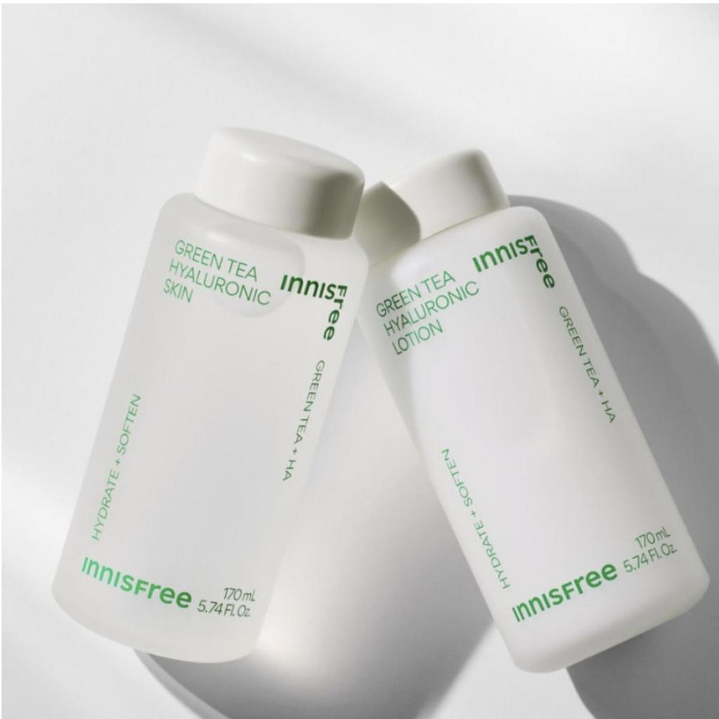 Innisfree Grüner Tee Hyaluron Hautpflege Set