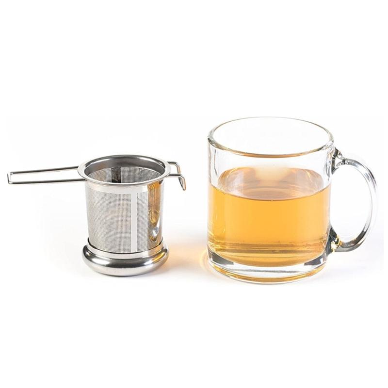 Removable Tea Infuser Stainless Steel Tea Strainer Cover for Dust Protections and Effortlessly Cleaning Brewing Filter