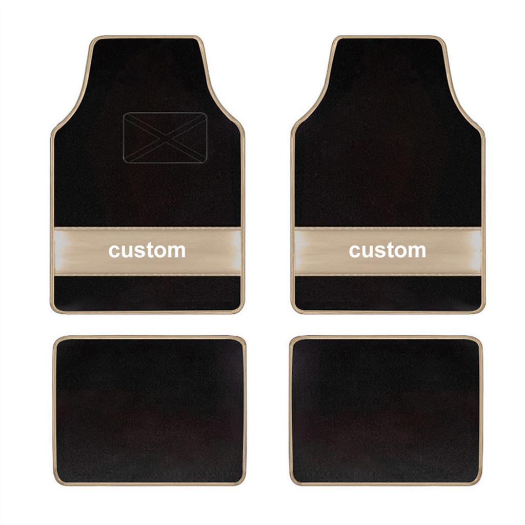 Custom Text Car Floor Mats Universal Automotive Car Mat Full Set Of 4 Front And Rear Car Carpet Auto Interior Accessories