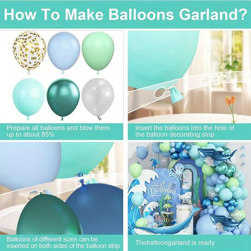 Ocean Theme Shark Aluminum Film Balloon Chain Birthday Party Decoration Prop Balloon