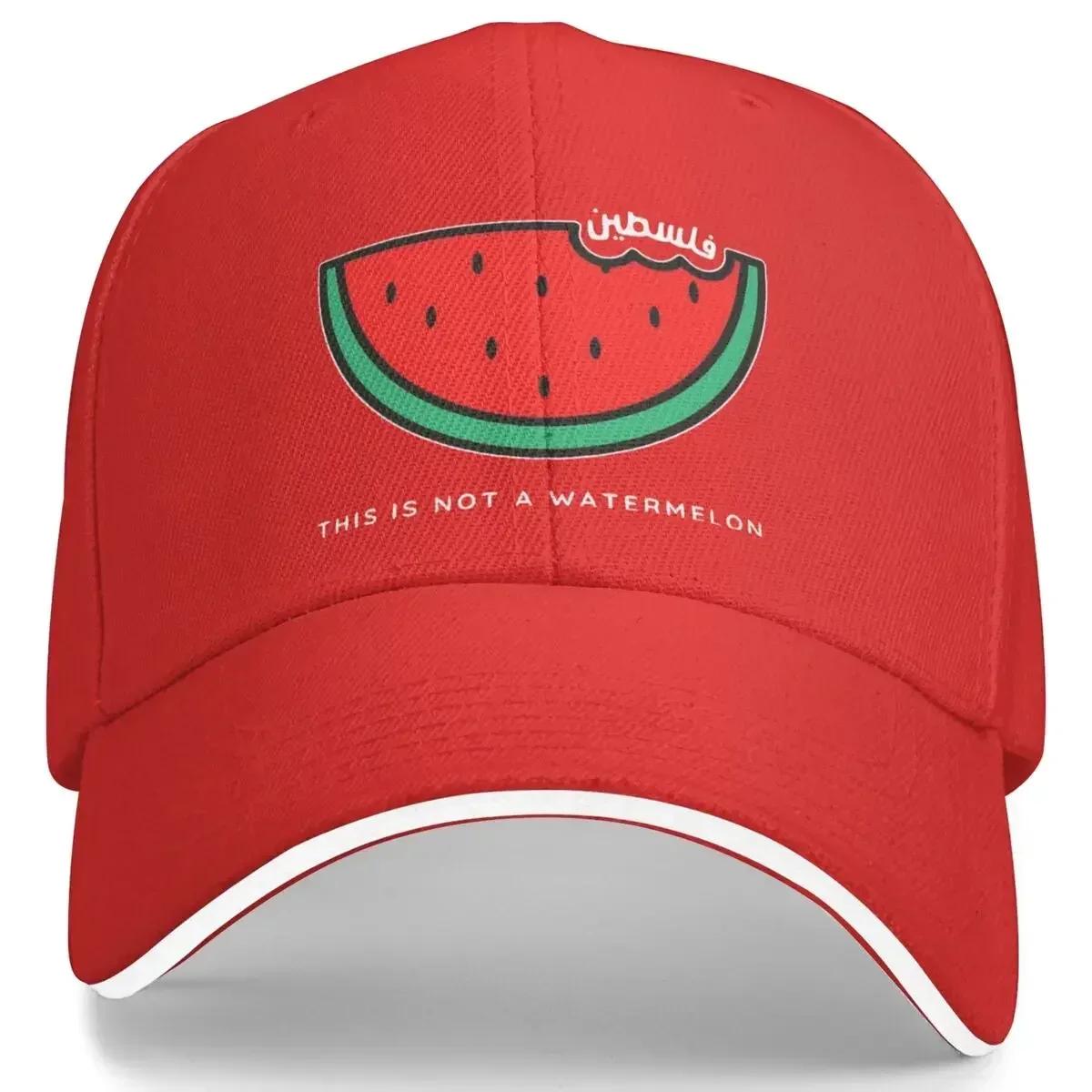 

This Is Not A Watermelon Baseball Cap Casual Headwear Unisex Women Parody Magritte Watermelon Trucker Hat Adjustable Fit One Size