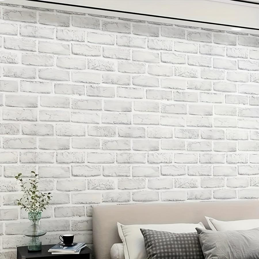 Fashion Vintage Style Brick Stone Self Adhesive Wallpaper PVC Waterproof Peel and Stick Wall Sticker Roll DIY Brick Wall Decor