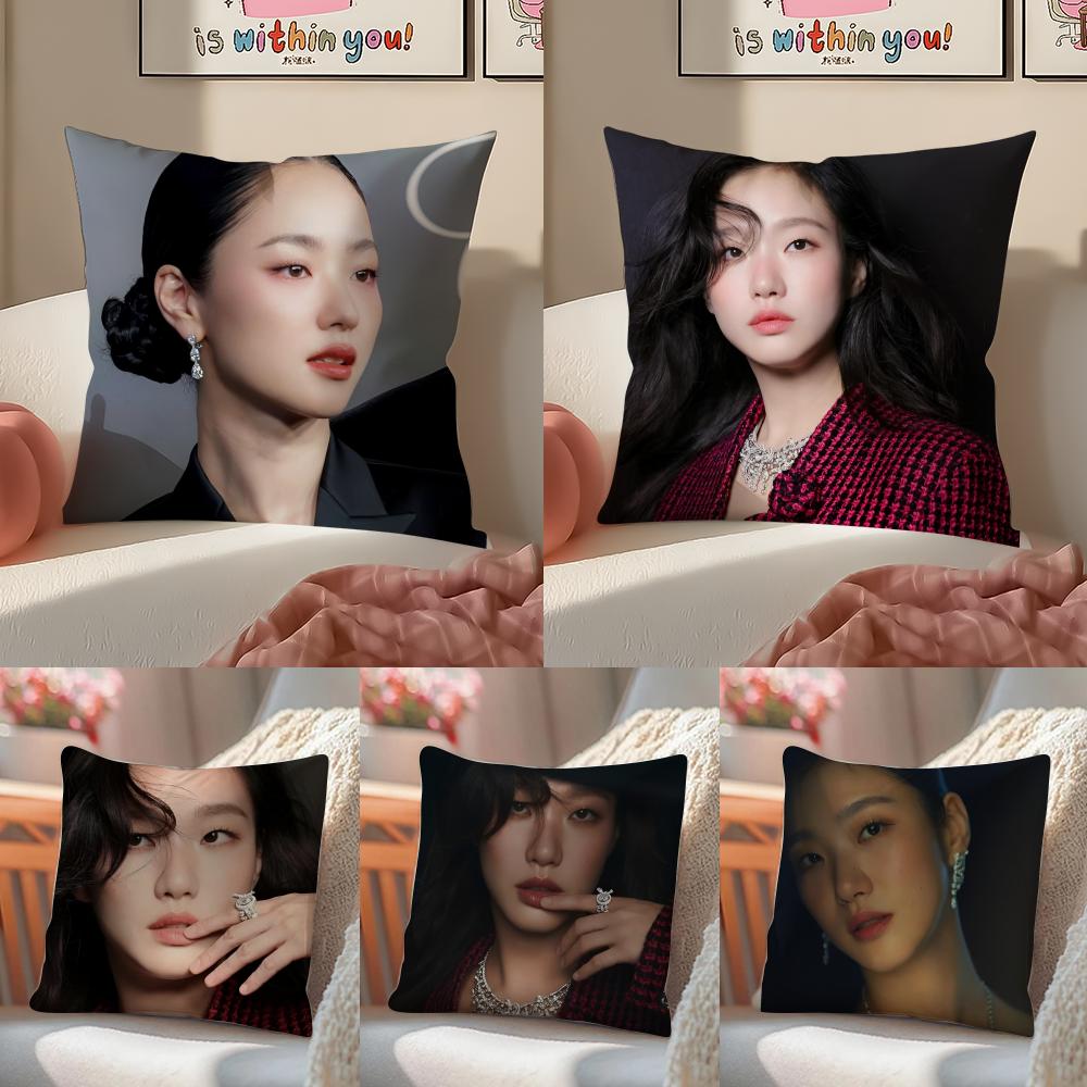 Talentierte Schauspielerin KKim Ko Eun Kissenbezug Kissenhülle Kurzer Plüsch Verdeckter Reißverschluss Raum Sofa Kissenbezug
