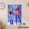 Hunter Girls K-Pop Demon Hunters Hanging Scroll (60x90 CM) Wall Art