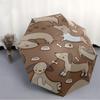 1pc Dogs Bones Fashionable Automatic Opening/Closing Folding Umbrella with 8 Bones, Windproof Portable, Daily Use074