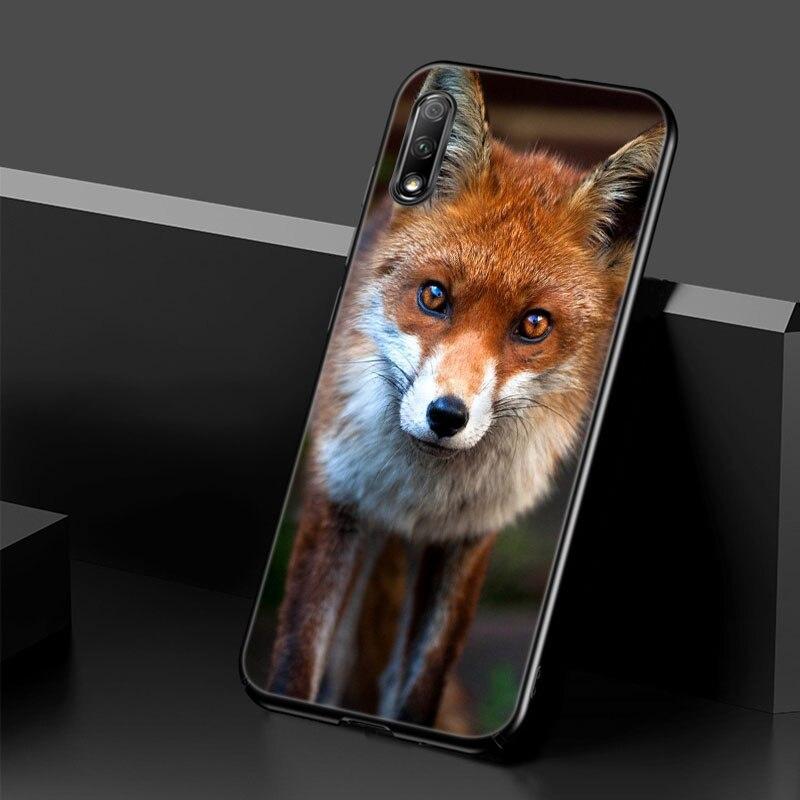 Cute Animal Fox Case For Huawei Honor 10X Lite 7A 8A 9X 20 Pro 7S 8C 8S 8X 9A 9C 10i 20i 30i 20E 20S 8 10 Lite Black Cover