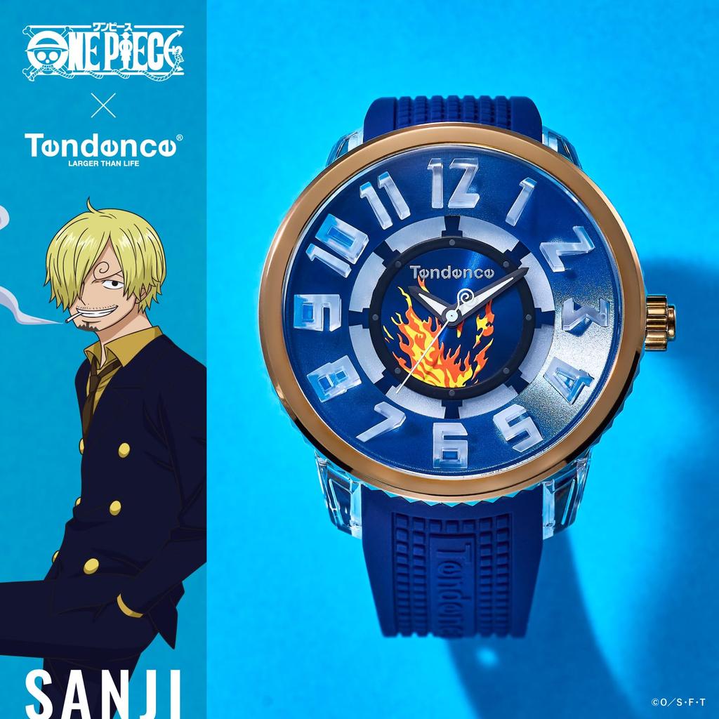 TENDENCE One Piece Collaboration Sanji Quartz 10 ATM Water Mineral Blue TY532024 Watch, Model, Movement, Resistance, Glass, Dial, Unisex, [Authentic]