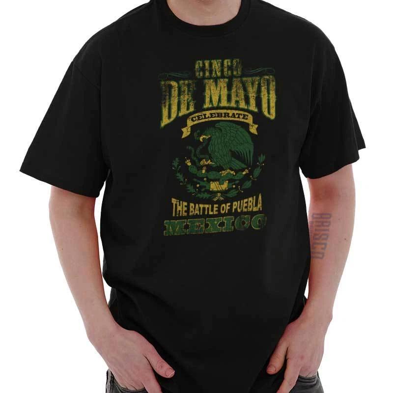 

Cinco De Mayo Mexico Flag Battle Of Puebla Womens or Mens Crewneck 100% Cotton T-shirt Mens Tees Top Tee S