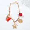 Exaggerated Beach Ocean Vacation Wind Conch Turtle Crab Love Necklace Women's Fashion