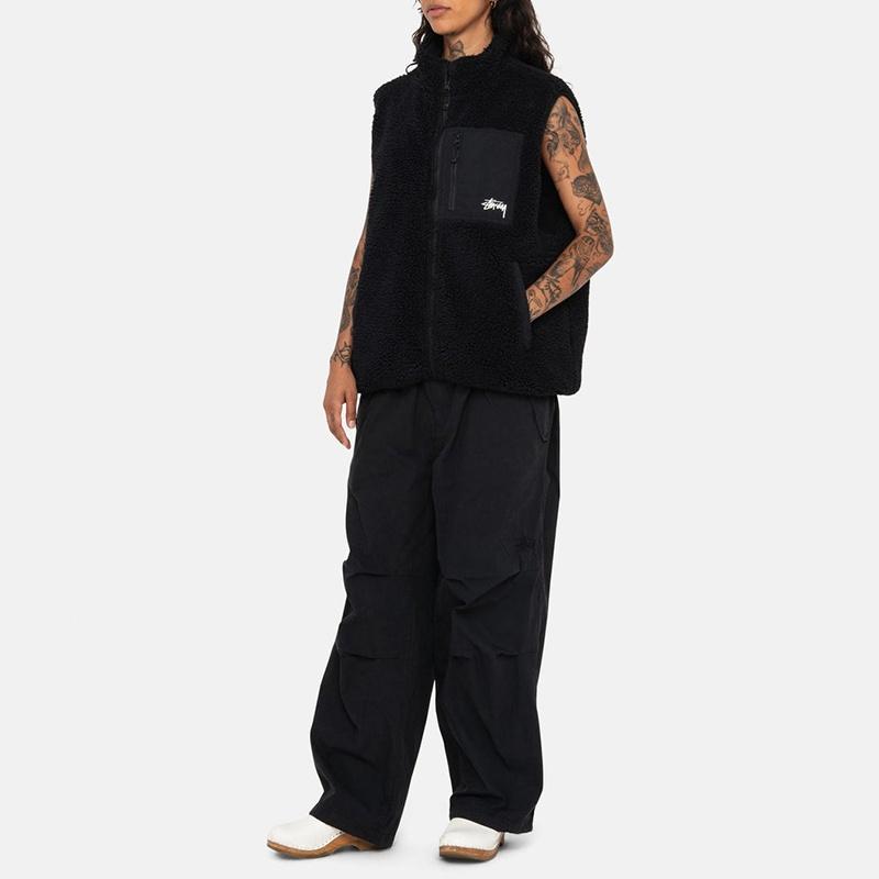Stussy FW23 SHERPA REVERSIBLE VEST Unisex 118528