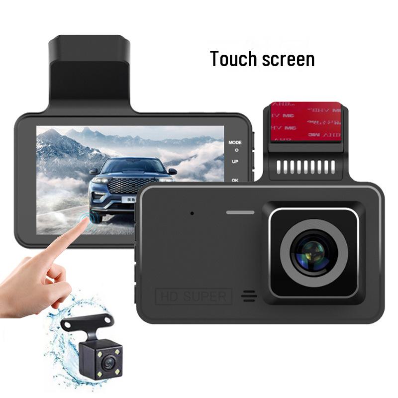 Night Vision Dual Lens Hidden Car Recorder with 4-inch Screen for Cross-border Driving and Reversing Image Recording.