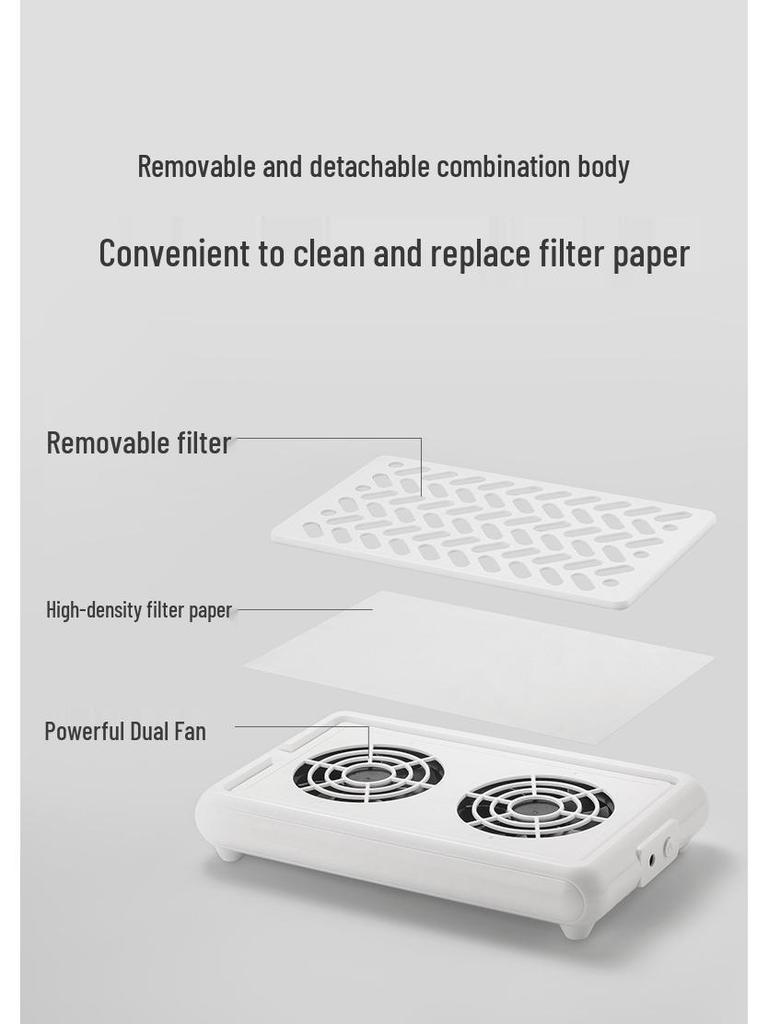 High-Speed Turbo Stepless Manicure Dust Collector & Nail Grinder