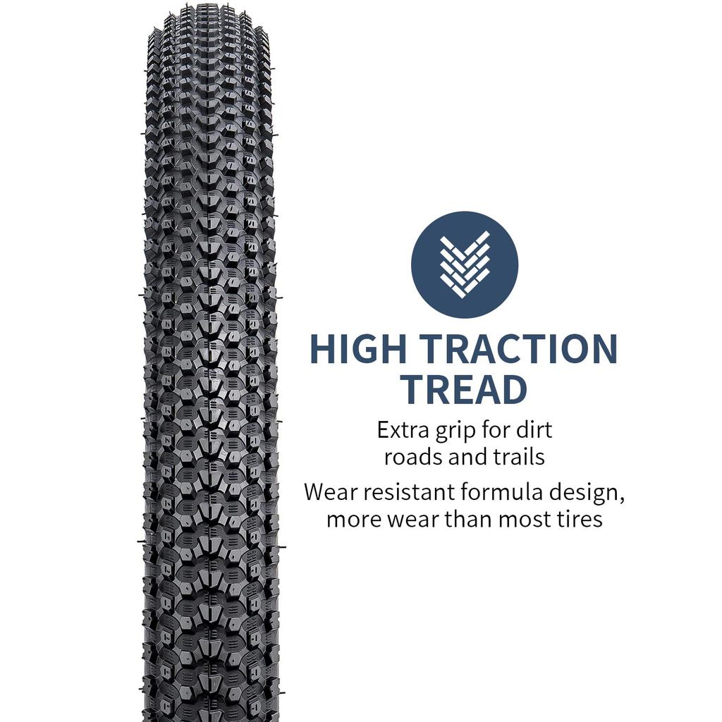 YunSCM Two 27.5 x 2.10 Tires, 27.5x2.10 52-584, Bicycle Tires, Suitable for 27.5" 2.10 Mountain Bikes and Cross Bikes, Y-038-A
