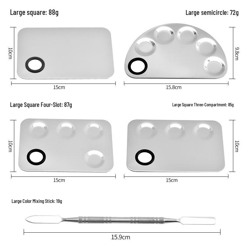 Stainless Steel Nail Art & Makeup Mixing Palette