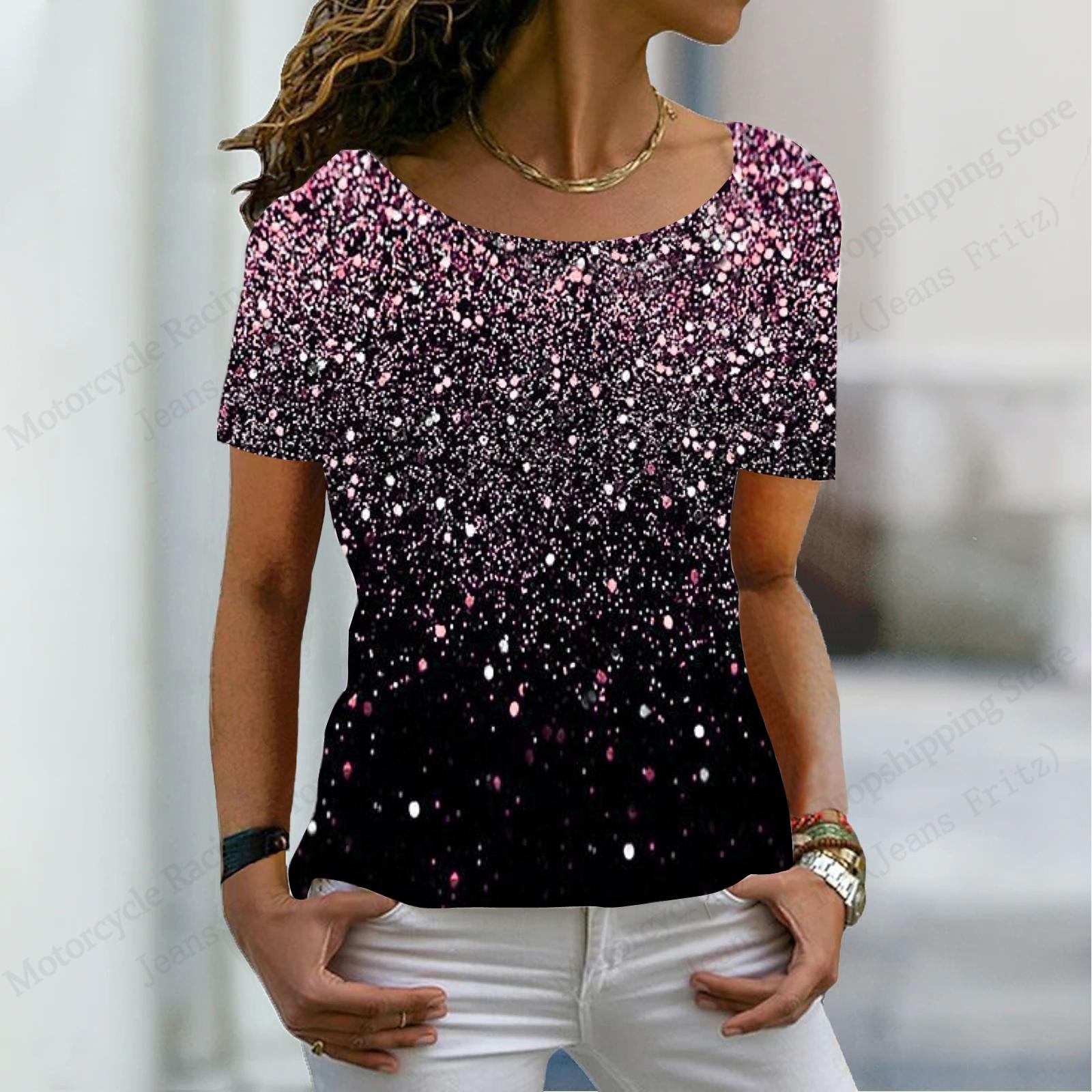 

Новая винтажная синяя футболка с этническим принтом 3D, женская модная футболка с круглым вырезом, коротким рукавом, оверсайз, повседневные топы, футболки, женская одежда Y2K S