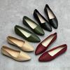 Johnature Scarpe basse casual versatili da donna, fatte a mano in vera pelle, con punta a punta e suola morbida