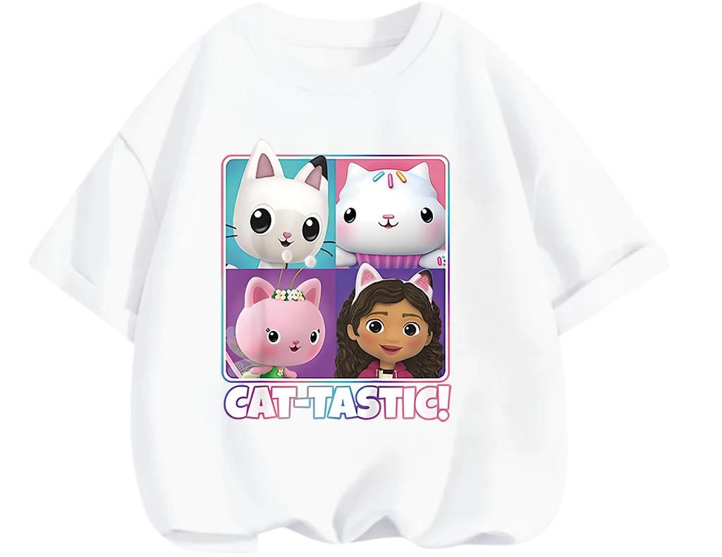 Lightweight Short Sleeve T Shirt Gabbys Dollhouse Cute Kawaii Print Casual Daily Street Clothes Kids Boys Girls 3 14 Years