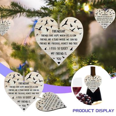 Love Decorations Dřevěné závěsné cedulky Ornamenty Dekorace do obývacího pokoje