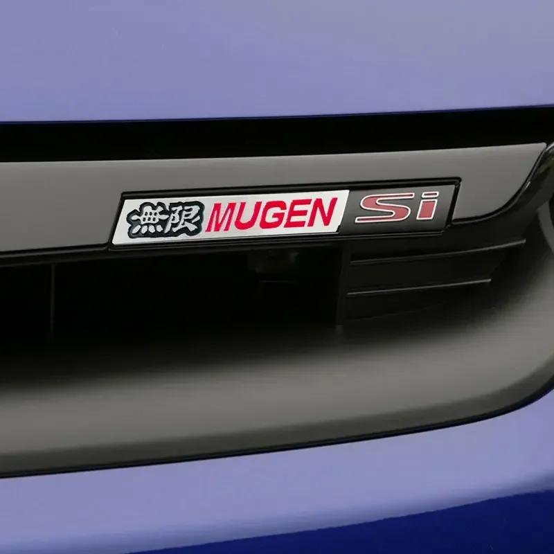 3D Aluminum Alloy Mugen Logo Rear Trunk Fender Emblem Badge Car Sticker Decals For Honda Civic Type R Accord Integra CRV Fit