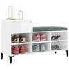 VidaXL Shoe Cabinet High Gloss White 102x36x60 Cm Engineered Wood 821214