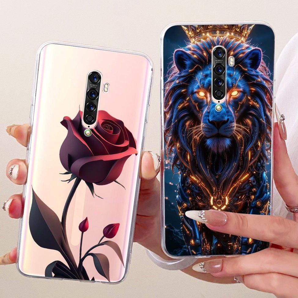 Clear Casing For Oppo Reno2 CPH2577 Phone Case For Oppo Reno 2 Cover Fashion Butterfly Funny Cute Painted