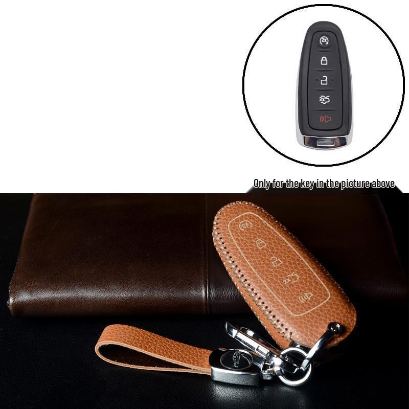 Genuine Leather Key Cover for Ford Edge/Explorer