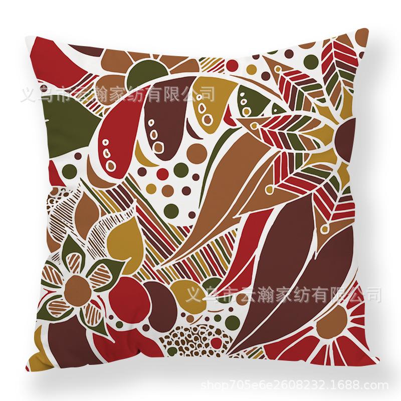Art Flower Pillow Creative Car Sofa Cushion Digital Print Pillow Cover
