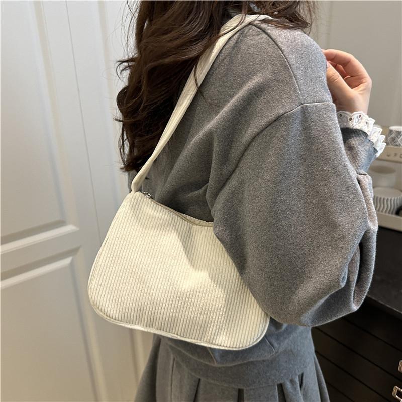 Simple and Retro Casual Large-capacity Underarm Bag, Hand-held Single-shoulder Handbag for Women
