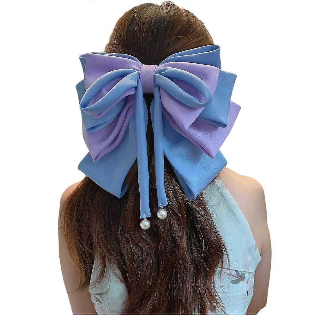 Stylish Hair Bows Hair Clips for Women and Teenagers, Elegant Long Band Hair Pins, Trendy Hair Accessories in Various Colors