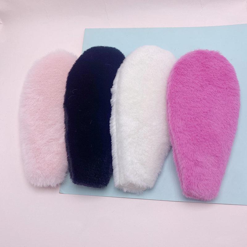15cm Fluffy Cotton Rabbit Ears DIY Headband Accessories Badge Holder Lantern F264