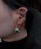 Baradu 925 Half Moon Bold Stud Earrings