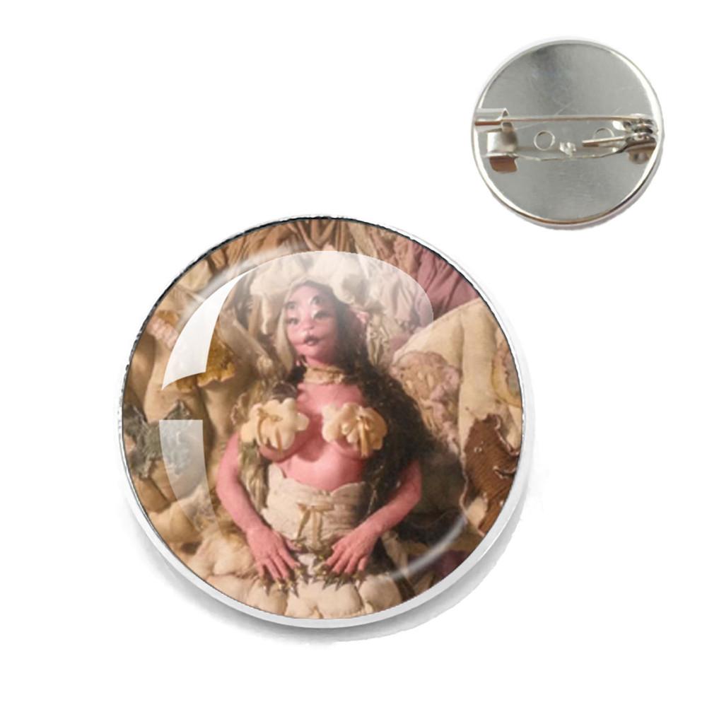 

Melanie Martinez Fairy Girl Y2K Glass Dome Brooches Shirt Lapel Bag Clothes Hat Badge Jewelry Fans Pins Gift 20mm