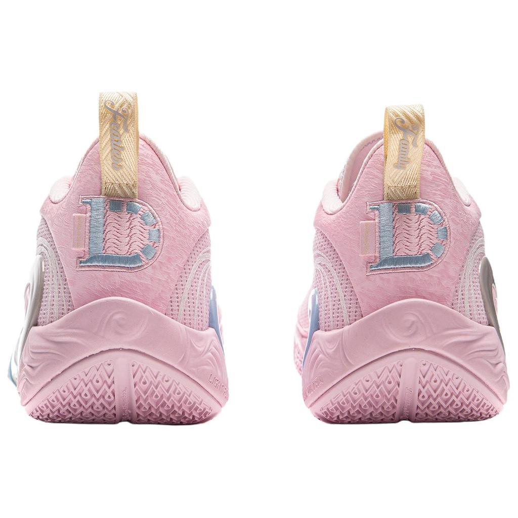Li Ning Wade DLO 1 Lightweight High Comfort Synthetic Leather Breathable Resilient Low Top Basketball Shoes Men Sneaker Light-Pink ABPV009-10