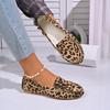 New Sexy Outerwear Leopard Print Flat Pointed Toe Casual Comfortable Walking Shoes Loafers Flats Casual Women Shoes