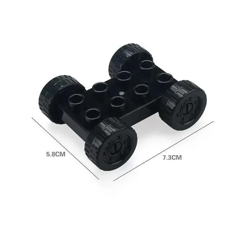 Big Building Blocks Compatible Large Bricks Road Plate Car Parking Pole Fuel Station City Traffic Kids Educational Creative Toys