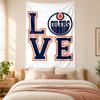 Tapestry Edmonton Oilers vysoce kvalitní pro zdobení stěn obývacího pokoje, ložnice, koleje ideální jako nástěnné umění do ložnice nebo sváteční dárek